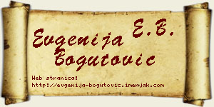 Evgenija Bogutović vizit kartica